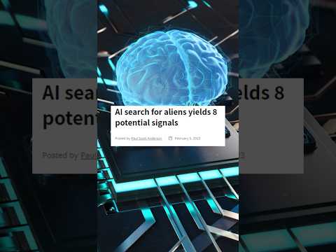AI 🤝 Aliens? This is a game changer for the hunt for our ET friends! #shorts